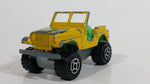 Majorette Jeep CJ 4x4 No. 290 & No. 244 Yellow 1/54 Scale Die Cast Toy Car Vehicle