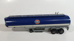 Rare VHTF Vintage Majorette Gulf Gas Oil Fuel Tanker Semi Tractor Trailer Blue Die Cast Toy Vehicle