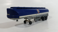 Rare VHTF Vintage Majorette Gulf Gas Oil Fuel Tanker Semi Tractor Trailer Blue Die Cast Toy Vehicle