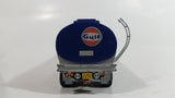Rare VHTF Vintage Majorette Gulf Gas Oil Fuel Tanker Semi Tractor Trailer Blue Die Cast Toy Vehicle