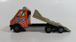 1984 Vintage Majorette Renault Master T35 Flat Bed Tow Truck Orange 1/45 Scale  Die Cast Toy Vehicle