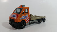 1984 Vintage Majorette Renault Master T35 Flat Bed Tow Truck Orange 1/45 Scale  Die Cast Toy Vehicle