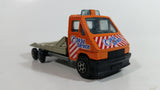 1984 Vintage Majorette Renault Master T35 Flat Bed Tow Truck Orange 1/45 Scale  Die Cast Toy Vehicle