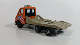 1984 Vintage Majorette Renault Master T35 Flat Bed Tow Truck Orange 1/45 Scale  Die Cast Toy Vehicle