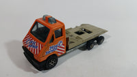 1984 Vintage Majorette Renault Master T35 Flat Bed Tow Truck Orange 1/45 Scale  Die Cast Toy Vehicle