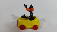 1989 Warner Bros Looney Tunes Daffy Duck in Yellow Plastic Toy Car Vehicle McDonald's Happy Meal