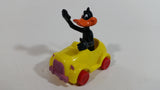 1989 Warner Bros Looney Tunes Daffy Duck in Yellow Plastic Toy Car Vehicle McDonald's Happy Meal