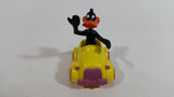 1989 Warner Bros Looney Tunes Daffy Duck in Yellow Plastic Toy Car Vehicle McDonald's Happy Meal