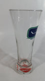 Vancouver Canucks NHL Ice Hockey Circa 1970/71 Vintage Logo 7" Tall Clear Pilsner Glass with Red NHL Crest Bottom