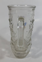 Coors Banquet Beer Cowboy Boot Shaped Embossed Glass 6" Tall Beer Mug