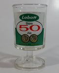 Vintage Labatt 50 Ale Beer Biere 5 1/8" Pedestal Glass Cup
