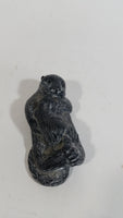 Mother Beaver and Baby Beaver Soapstone Carved Sculpture Ornament
