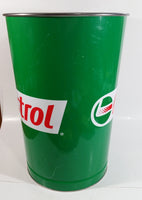 Castrol Motor Oil Green 15" Tall Metal Trash Can GUC