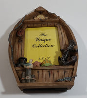The Unique Collection Wooden Boat Ocean Themed 3 1/2" x 5" Resin Picture Photo Frame