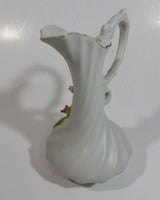 Vintage 1950s Capodimonte Ewer Small Ivory Bisque Porcelain Pitcher Jug - Italian