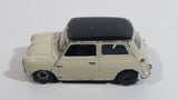Motor Max 6017 Austin Mini Cooper Cream White with Black Roof Die Cast Toy Car Vehicle