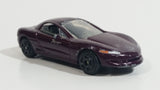 Motor Max 6007 Corvette Sting Ray III Maroon Dark Purple Die Cast Toy Car Vehicle
