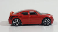 2007 Hot Wheels Dodge Charger SRT8 Metalflake Dark Orange Die Cast Toy Car Vehicle