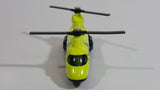 2010 Matchbox Sky Busters SB58 Transport Helicopter Neon Yellow Die Cast Toy Car Vehicle