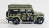 2010 Matchbox Jungle Explorers Land Rover Defender Flat Olive Green Die Cast Toy Car Vehicle