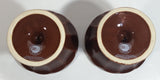 Houston Harvest Hershey's Chocolates Ice Cream Sundae 3 1/2" Tall 5" Wide Ceramic Pedestal Dish Set of 2