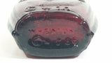 Vintage Wheaton President Benjamin Franklin 3" Tall Ruby Red Embossed Miniature Glass Bottle