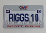 NASCAR Valvoline Racing "Riggs 10" Scott Riggs 2" x 3 1/2" Miniature Metal License Plate