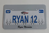 NASCAR Penske Racing "Ryan 12" Ryan Newman Alltel 2" x 3 1/2" Miniature Metal License Plate
