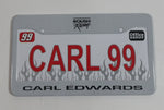 NASCAR Roush Racing "Carl 99" Carl Edwards Office Depot 2" x 3 1/2" Miniature Metal License Plate