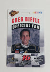 NASCAR Winner's Circle Roush Racing Ameriquest Racing Greg Biffle #16 Official Fan 2 1/8" x 3 3/8" Miniature Pit Pass