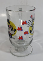 Disney Mickey Mouse and Minnie Mouse 5" Tall Clear Pedestal Glass Cup with Handle