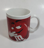 2014 M&M's Chocolate Candy Snack Red and Yellow Characters Ceramic Coffee Mug Cup Collectible