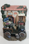 Figi Graphics Flower Shoppe Deliveries Highly Detailed Resin Building with Car Single Book End