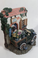 Figi Graphics Flower Shoppe Deliveries Highly Detailed Resin Building with Car Single Book End
