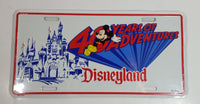 1995 Disney Disneyland 40 Years of Adventures Metal Vehicle License Plate Tag Still Sealed in Plastic