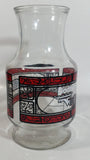 Vintage 1970s Godfather's Pizza Coca-Cola Coke Soda Pop Red Black Stained Glass Style Carafe Juice Decanter