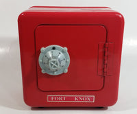 Fort Knox Combination Lock Safe Shaped Red Steel Coin Bank Collectible