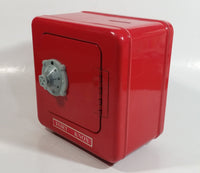 Fort Knox Combination Lock Safe Shaped Red Steel Coin Bank Collectible