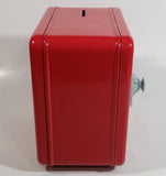 Fort Knox Combination Lock Safe Shaped Red Steel Coin Bank Collectible