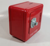 Fort Knox Combination Lock Safe Shaped Red Steel Coin Bank Collectible