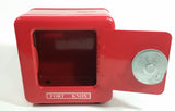 Fort Knox Combination Lock Safe Shaped Red Steel Coin Bank Collectible