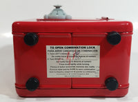 Fort Knox Combination Lock Safe Shaped Red Steel Coin Bank Collectible