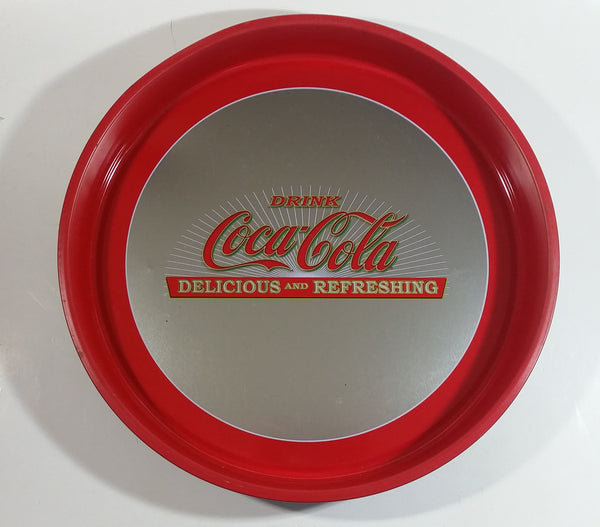 Drink Coca-Cola Delicious and Refreshing Coke Soda Pop 13" Diameter Round Metal Beverage Serving Tray