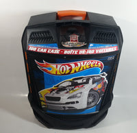 2011 Hot Wheels 100 Car Carry Case 1/64 Scale Black Die Cast Toy Car Vehicles Collectible with Wheels and Extending Pull Handle