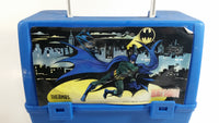 1992 DC Comics Batman Superhero Character Themed Thermos Brand Blue Lunch Box