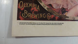 Vintage 1977 Hickory Inc. Carson City, Nevada Olympia Brewing Company Beer Advertising Woman In Pink Laminated Art Print Poster 9 1/2" x 14"