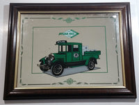 1990 Atlas Supply Company 60th Anniversary 1930 - 1990 Green Delivery Truck Wooden Framed Glass Mirror Advertisement Automotive Collectible 19" x 15"