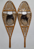 Vintage Authentic Wood Rawhide Snow Shoes Set with Leather Boot Straps