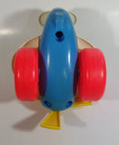 1980 Fisher Price Toys 171 Airplane Pilot Pull Toy With Rotating Propeller When It Moves Made in U.S.A.