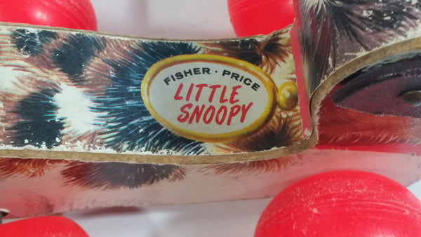 Ancien jouet à tirer FISHER PRICE LITTLE SNOOPY chien en bois réf 693 année 1963 Ancien jouet à tirer FISHER PRICE LITTLE SNOOPY chien en bois réf 693 année 1963